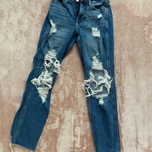 Hollister curvy high rise mom jeans